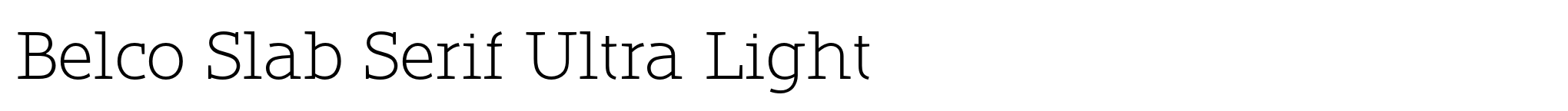 Belco Slab Serif Ultra Light image